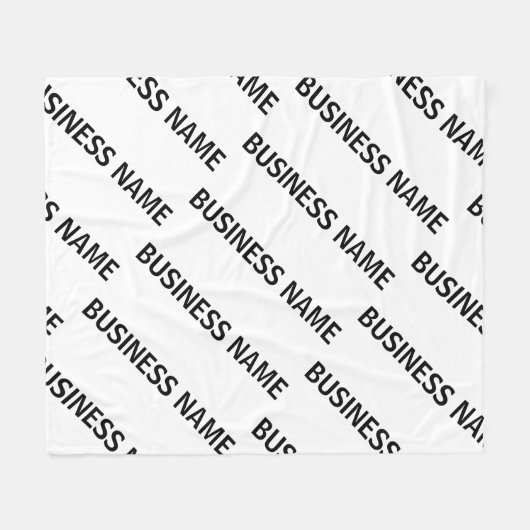 Het patroon van uw bedrijfsnaam | Zwart-wit Fleece Deken (Voorkant (Horizontaal))