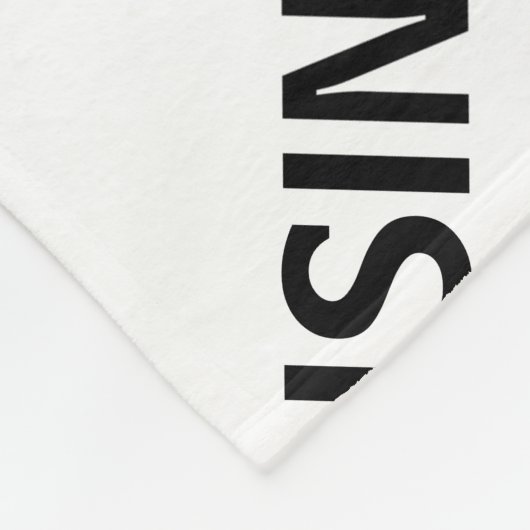Het patroon van uw bedrijfsnaam | Zwart-wit Fleece Deken (Hoek)