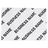 Het patroon van uw bedrijfsnaam | Zwart-wit Groot Cadeauzakje (Achterkant)