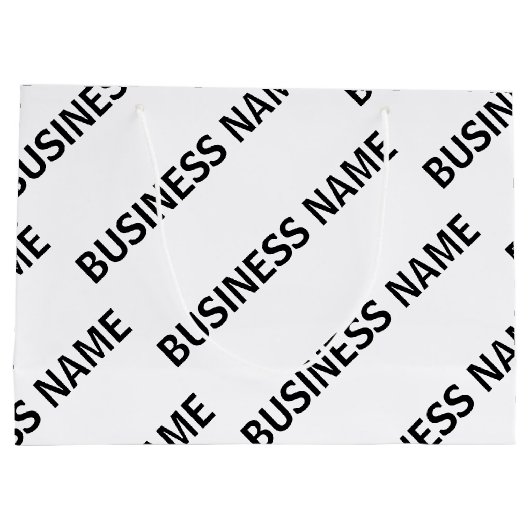 Het patroon van uw bedrijfsnaam | Zwart-wit Groot Cadeauzakje (Achterkant)