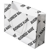 Het patroon van uw bedrijfsnaam | Zwart-wit Groot Cadeauzakje (Voorkant Gekanteld)