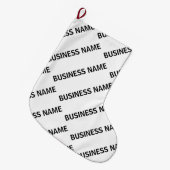 Het patroon van uw bedrijfsnaam | Zwart-wit Grote Kerstsok (Voorkant (Hangend))