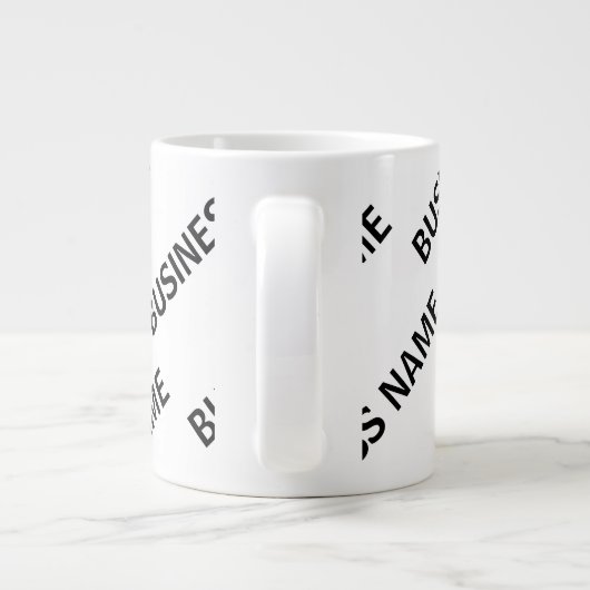 Het patroon van uw bedrijfsnaam | Zwart-wit Grote Koffiekop (Achterkant)