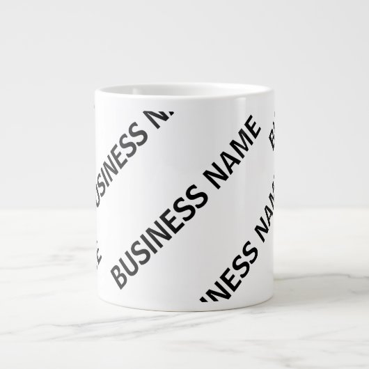 Het patroon van uw bedrijfsnaam | Zwart-wit Grote Koffiekop (Voorkant)