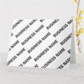 Het patroon van uw bedrijfsnaam | Zwart-wit Kaart (Gele Bloem)