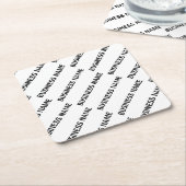 Het patroon van uw bedrijfsnaam | Zwart-wit Kartonnen Onderzetters (Schuin)