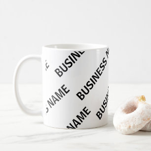 Het patroon van uw bedrijfsnaam   Zwart-wit Koffiemok