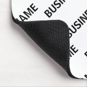 Het patroon van uw bedrijfsnaam | Zwart-wit Muismat (Hoek)