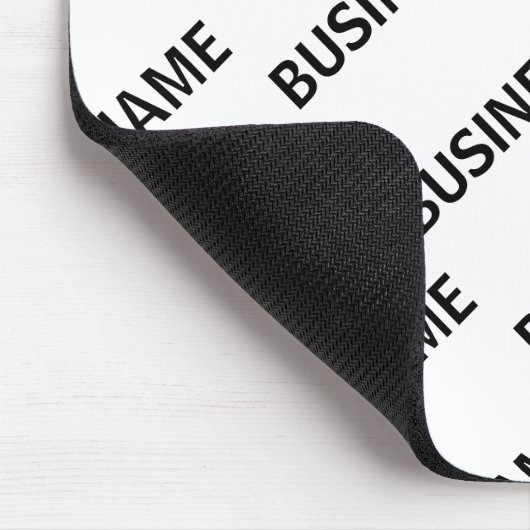 Het patroon van uw bedrijfsnaam | Zwart-wit Muismat (Hoek)