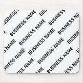 Het patroon van uw bedrijfsnaam | Zwart-wit Muismat (Voorkant)