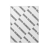 Het patroon van uw bedrijfsnaam | Zwart-wit Notitieblok (Linkerzijde)