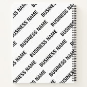 Het patroon van uw bedrijfsnaam | Zwart-wit Notitieboek (Achterkant)