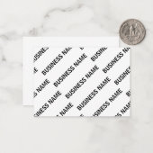 Het patroon van uw bedrijfsnaam | Zwart-wit Notitiekaartje (Voorkant / Achterkant in situ)