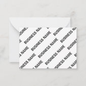 Het patroon van uw bedrijfsnaam | Zwart-wit Notitiekaartje (Voorkant)