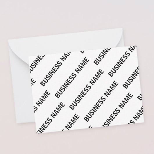 Het patroon van uw bedrijfsnaam | Zwart-wit Notitiekaartje