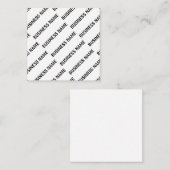 Het patroon van uw bedrijfsnaam | Zwart-wit Notitiekaartje (Voorkant / Achterkant)