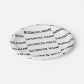 Het patroon van uw bedrijfsnaam | Zwart-wit Papieren Bordje (Gekanteld)