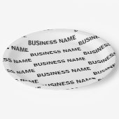 Het patroon van uw bedrijfsnaam | Zwart-wit Papieren Bordje (Gekanteld)