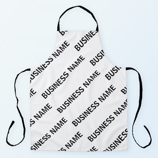 Het patroon van uw bedrijfsnaam | Zwart-wit Schort
