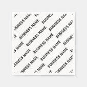 Het patroon van uw bedrijfsnaam | Zwart-wit Servet (Voorkant)