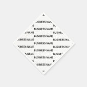 Het patroon van uw bedrijfsnaam | Zwart-wit Servet (Hoek)