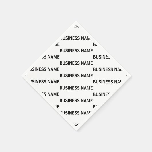 Het patroon van uw bedrijfsnaam | Zwart-wit Servet (Hoek)