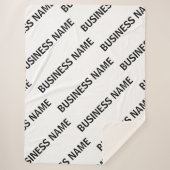 Het patroon van uw bedrijfsnaam | Zwart-wit Sherpa Deken (Voorkant)