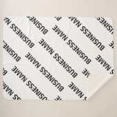 Het patroon van uw bedrijfsnaam | Zwart-wit Sherpa Deken (Voorkant (horizontaal))