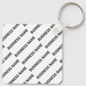 Het patroon van uw bedrijfsnaam | Zwart-wit Sleutelhanger (Achterkant)