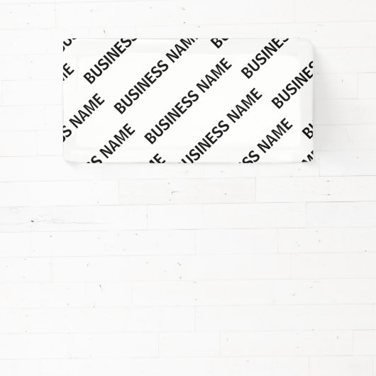 Het patroon van uw bedrijfsnaam | Zwart-wit Spandoek (Insitu)