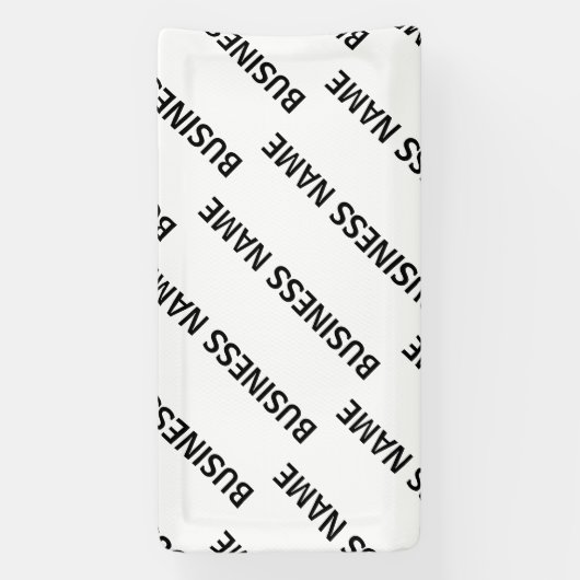 Het patroon van uw bedrijfsnaam | Zwart-wit Spandoek (Verticaal)