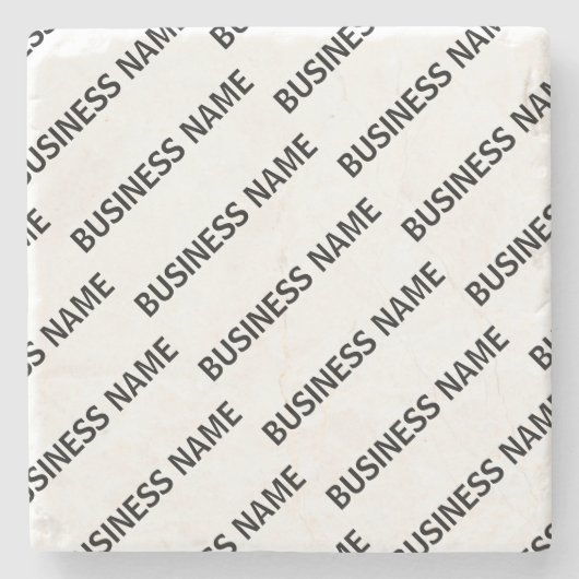 Het patroon van uw bedrijfsnaam | Zwart-wit Stenen Onderzetter (Voorkant)