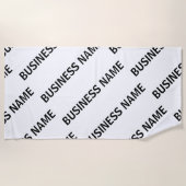 Het patroon van uw bedrijfsnaam | Zwart-wit Strandlaken (Voorkant)