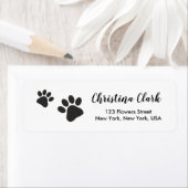 Het Patroon van Vensters Dog Cat Aangepast Adres v Etiket (Insitu)