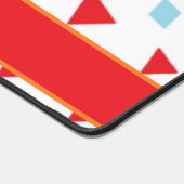 Het patroon van vormen op wit bureaumat (Hoek)