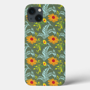 Het patroon van zonnebloemen iPhone 13 hoesje