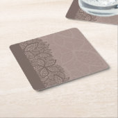 Het patroongrens en achtergrond van het blad kartonnen onderzetters (Schuin)