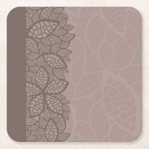 Het patroongrens en achtergrond van het blad kartonnen onderzetters