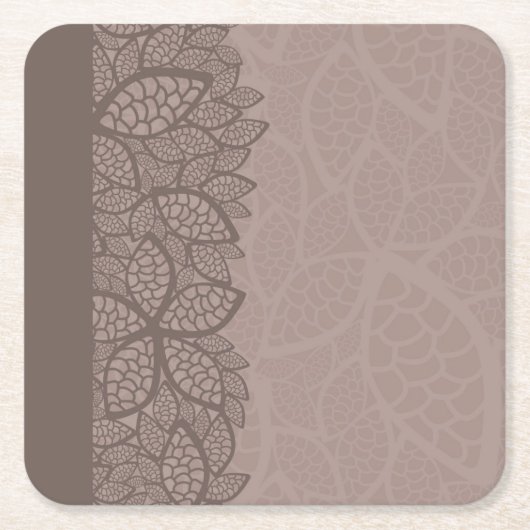 Het patroongrens en achtergrond van het blad kartonnen onderzetters (Voorkant)