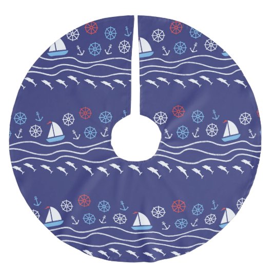 Het patroonleven:  Naadloos zee Kerstboom Rok (Voorkant)