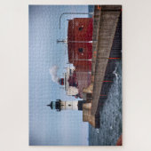 Het Paul R. Tregurtha schip en vuurtoren Legpuzzel (Verticaal)