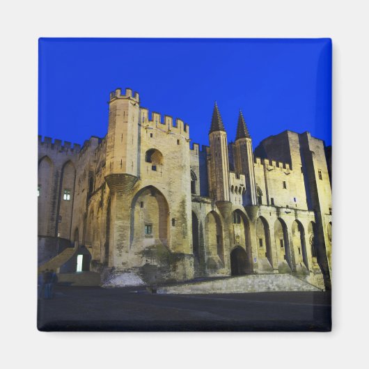 Het Paus Palace in Avignon bij zonsondergang. Gebo Magneet (Voorkant)