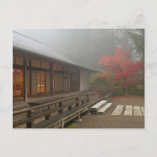 Het paviljoen in de Japanse tuin van Portland Briefkaart (Voorkant)