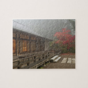Het paviljoen in de Japanse tuin van Portland Legpuzzel