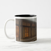 Het paviljoen in de Japanse tuin van Portland Tweekleurige Koffiemok (Links)