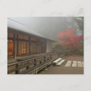 Het paviljoen in de Portland Japanese Garden Briefkaart
