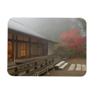 Het paviljoen in de Portland Japanese Garden Magneet