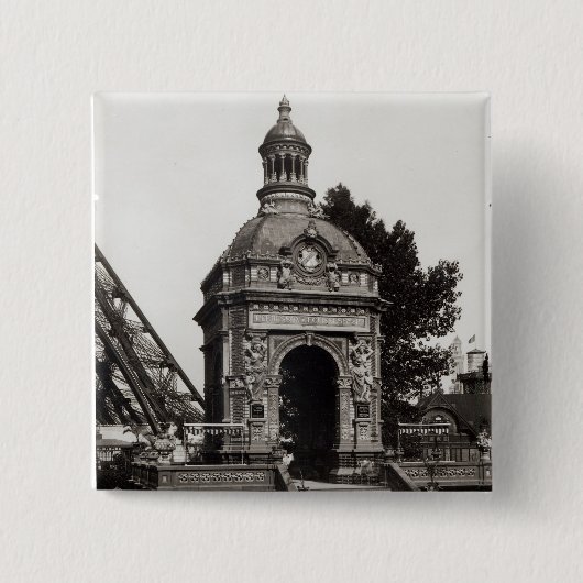 Het paviljoen Perrusson Vierkante Button 5,1 Cm (Voorkant)