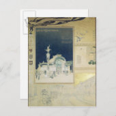 Het paviljoen Stadtbahn in Wenen Briefkaart (Voorkant / Achterkant)