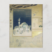 Het paviljoen Stadtbahn in Wenen Briefkaart (Voorkant)